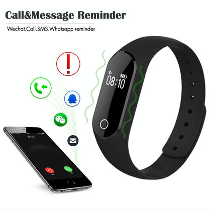 Waterproof Oled Smart Bracelet With Bluetooth Hr Monitor Pedometer And Remote Capture For Android / Ios - Black