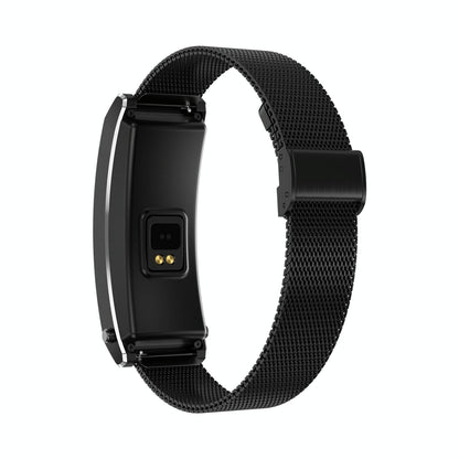 Smart Health Monitoring Bracelet With Bt Call And Leather Strap - Tarnish Silicone Strap