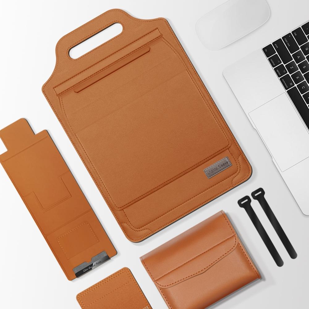 Versatile Laptop Bag with Mouse Pad Stand - Green