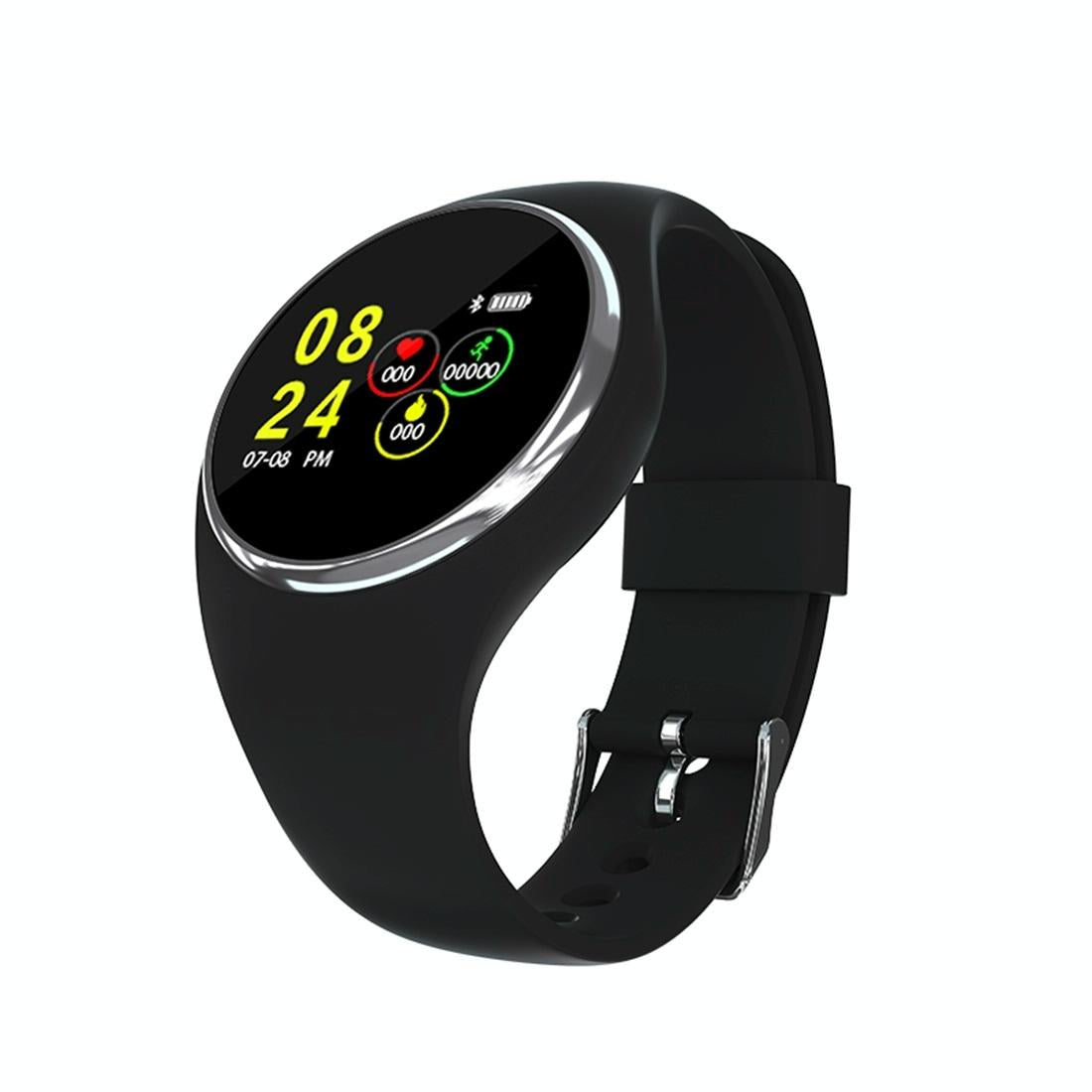 Waterproof Bluetooth Smartwatch With Call / Heart / Bp / Sleep Monitoring - Ip67 - Black