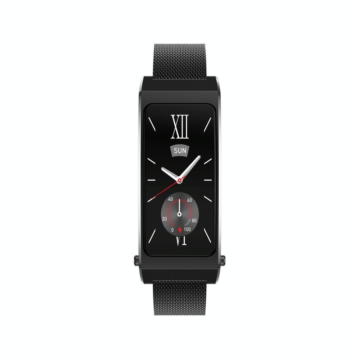 Smart Health Monitoring Bracelet With Bt Call And Leather Strap - Tarnish Leather Strap