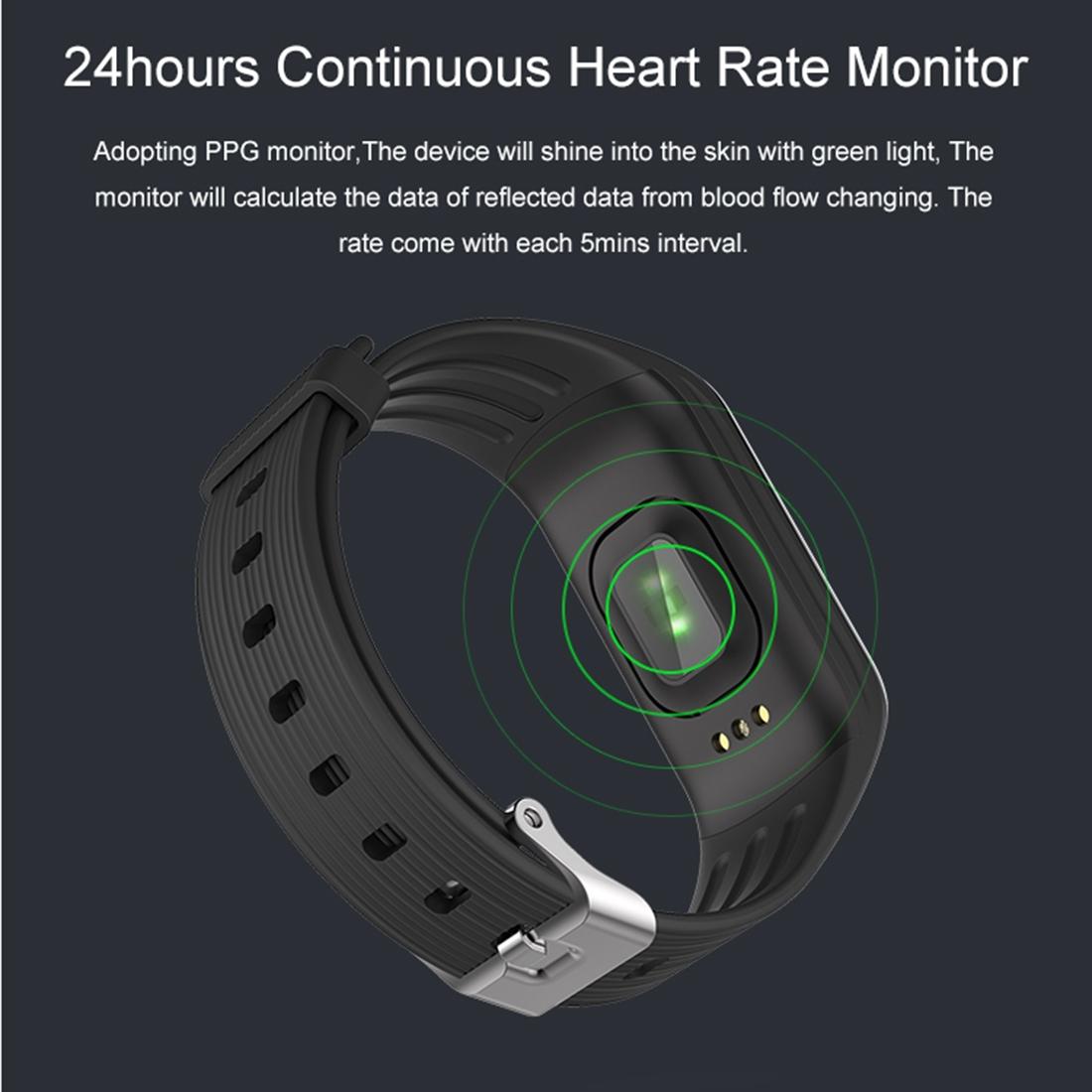 Waterproof Oled Fitness Tracker - Ip67 - Black