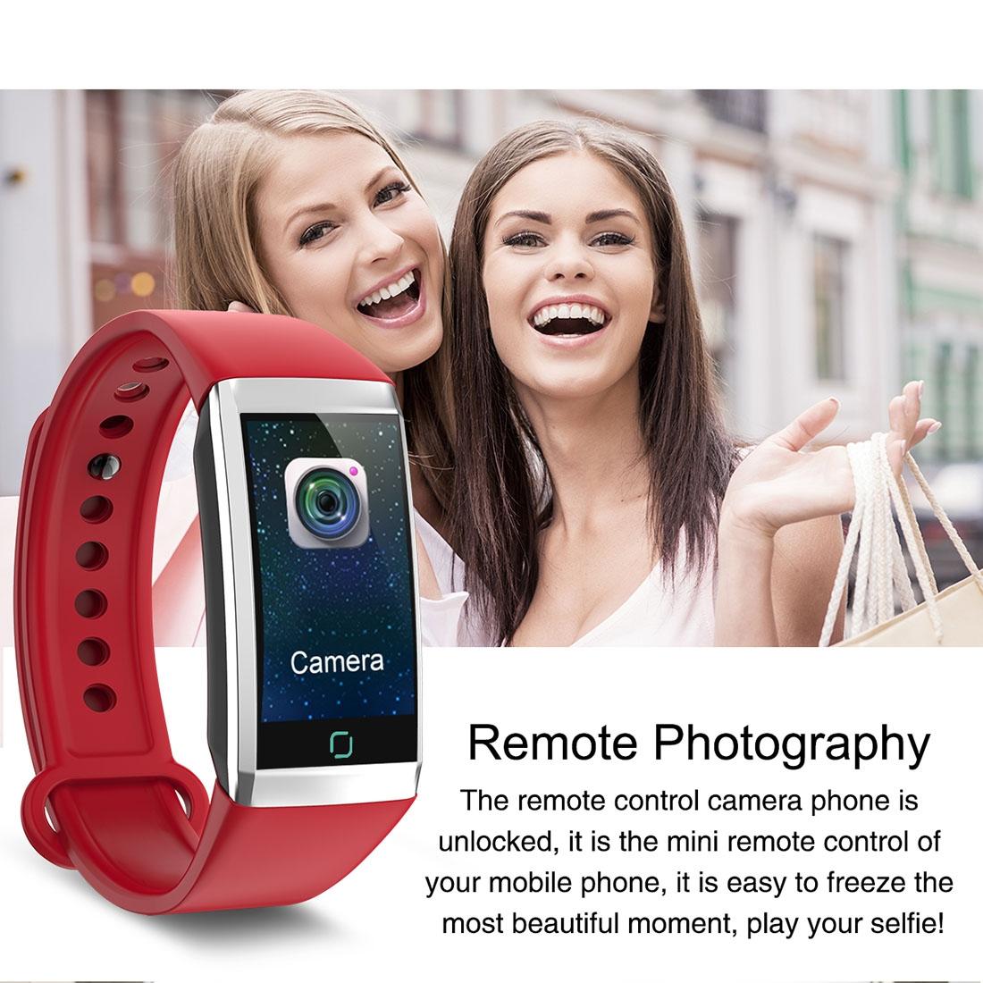 Waterproof Smart Bracelet With Call Reminder And Health Monitoring - Black