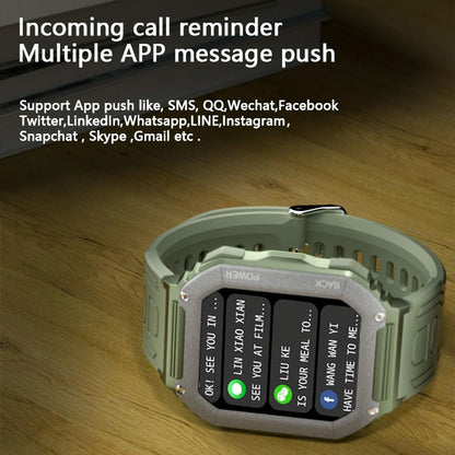 Waterproof Pedometer Sport Smart Watch Support Heart Rate / Blood Pressure Monitoring / Bt Calling - Black