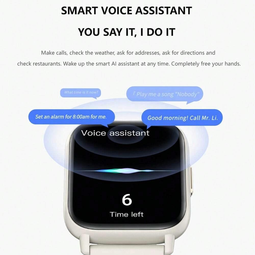 1.83 Inch Ip68 Waterproof Smart Watch Support Body Temperature Monitoring / Heart Rate / Blood Oxygen / Blood Pressure Monitoring - Black