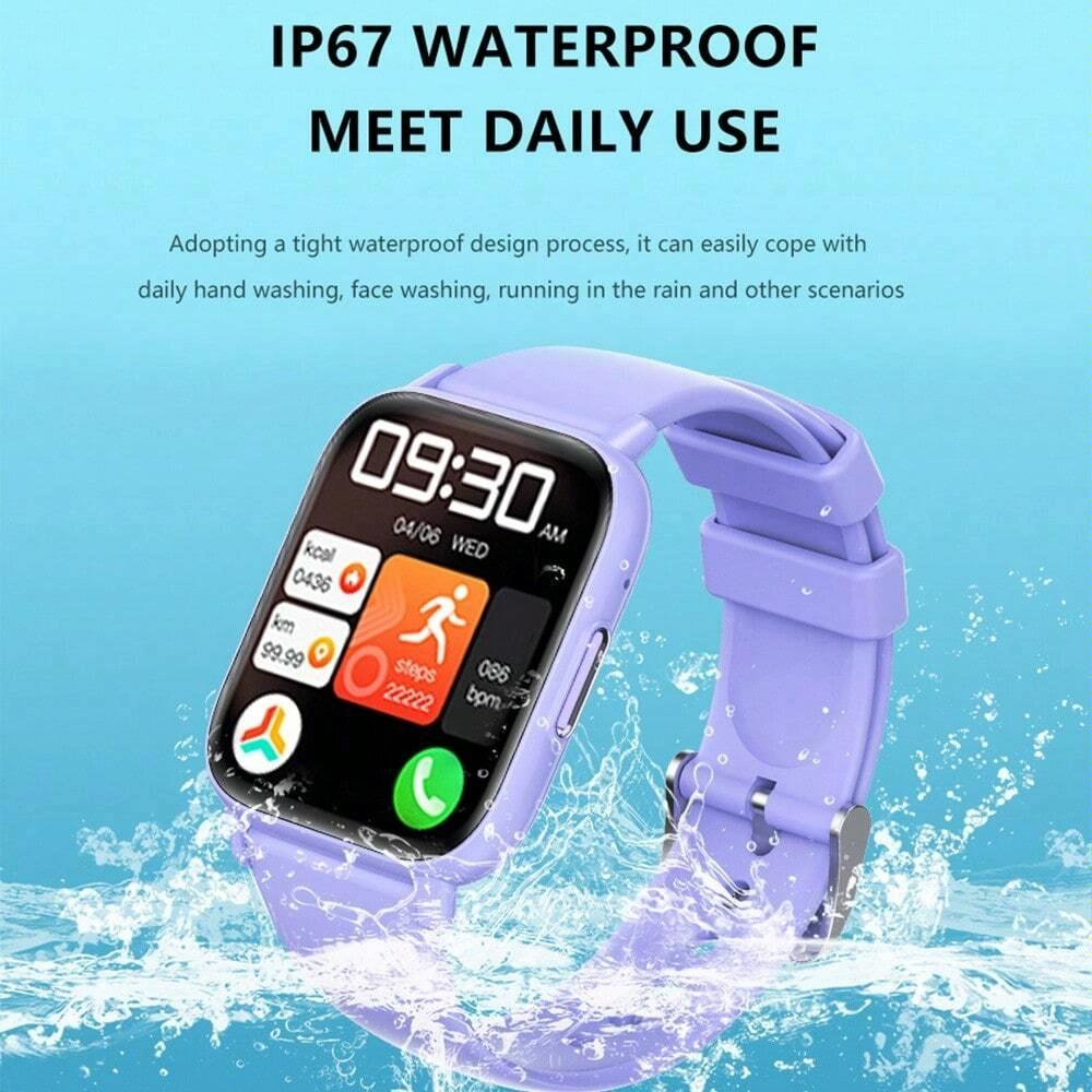 1.83 Inch Ip68 Waterproof Smart Watch Support Body Temperature Monitoring / Heart Rate / Blood Oxygen / Blood Pressure Monitoring - Black