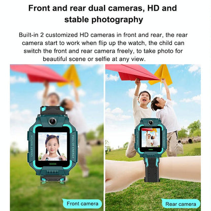 1.44 Inch 360-Degree Rotating Positioning Camera Smart Waterproof Children Calling Watch - Blue
