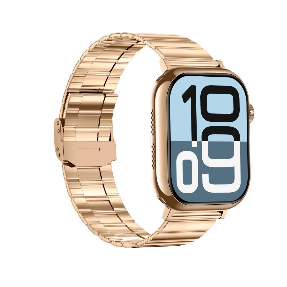 2.04 Inch Colour Screen Smart Watch Steel Strap Support Bluetooth Call - Silver