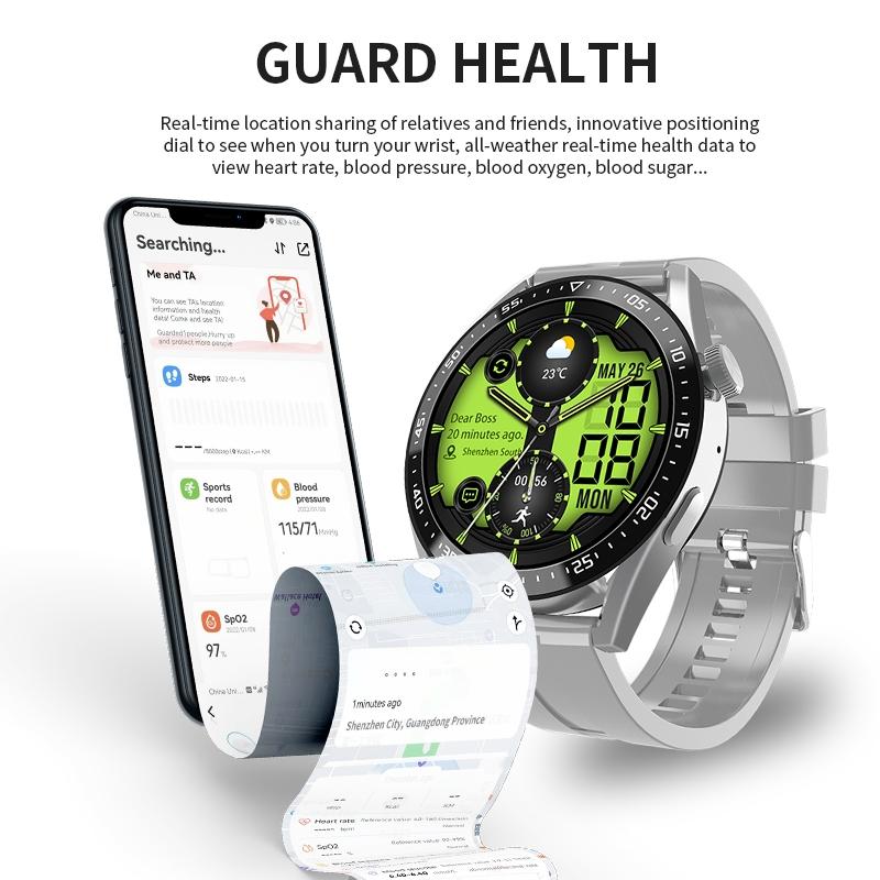 1.39 Inch Ip67 Waterproof Health Monitoring Bluetooth Call Smart Watch With Nfc Payment - Coffee