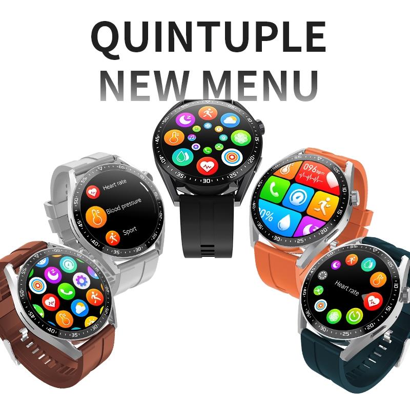 1.39 Inch Ip67 Waterproof Health Monitoring Bluetooth Call Smart Watch With Nfc Payment - Coffee
