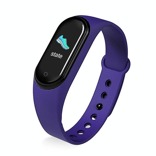 Waterproof Bluetooth Smart Watch With Hr / Bp Monitoring And Colour Screen - Purple