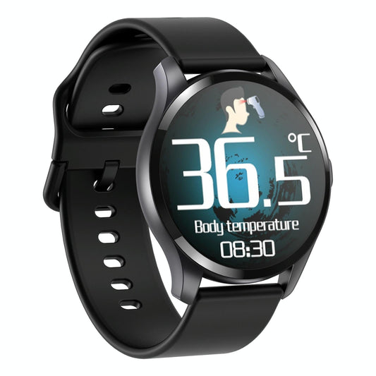 1.28 Inch Tft Colour Screen Ip67 Waterproof Smart Watch Support Body Temperature Monitoring / Sleep Monitoring / Heart Rate Monitoring - Black