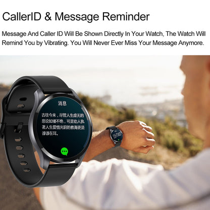 1.28 Inch Tft Colour Screen Ip67 Waterproof Smart Watch Support Body Temperature Monitoring / Sleep Monitoring / Heart Rate Monitoring - Black