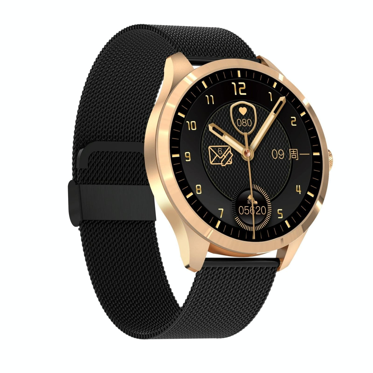 1.28 Inch Ips Colour Screen Ip67 Waterproof Smart Watch Support Blood Pressure Monitoring / Heart Rate Monitoring / Sleep Monitoring - Gold