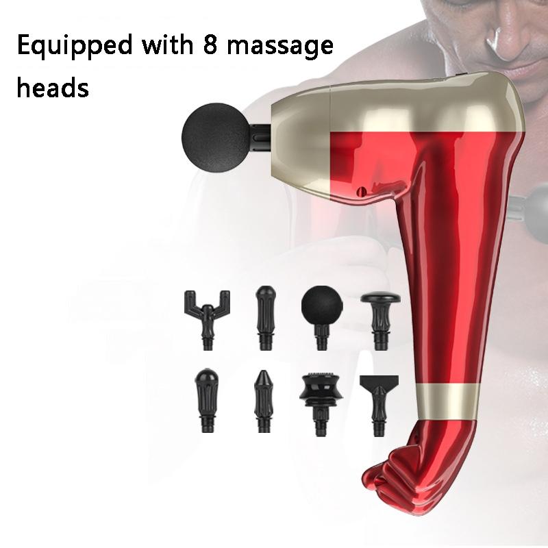 Arm Shape Usb Massage Gun For Muscle Relaxation - Black