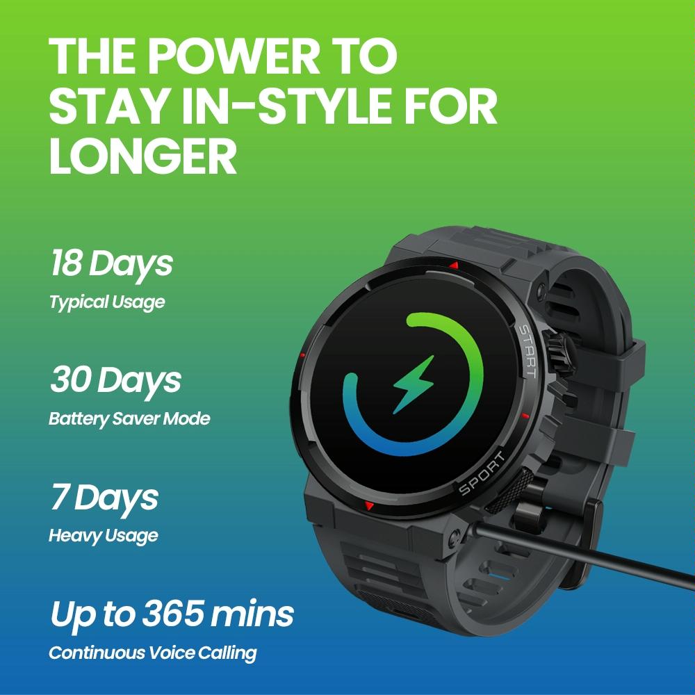 1.43 Inch Fitness & Wellness Smart Watch 24H Health Monitoring - Wild Green