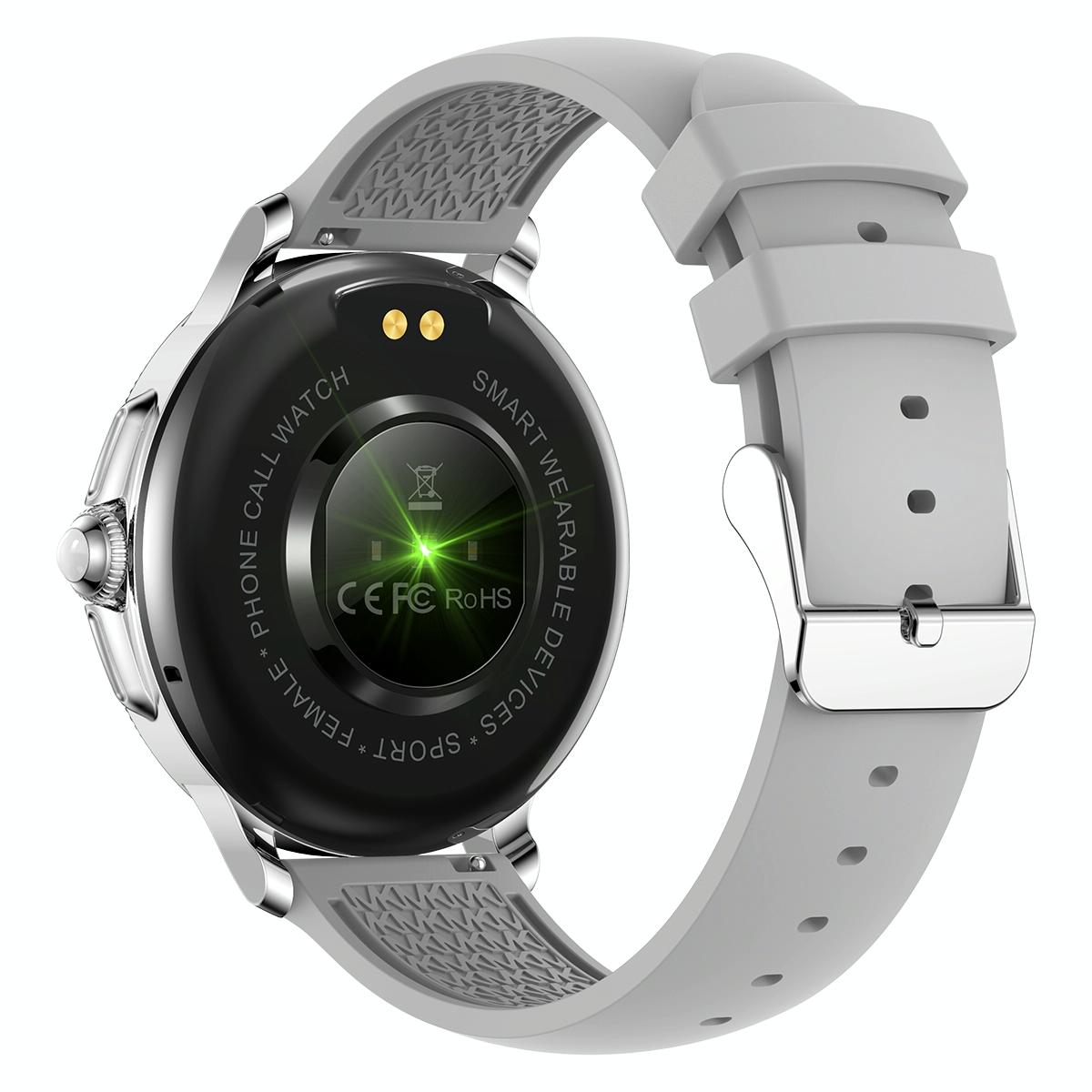 Smart Wristband With Waterproof Heart Rate And Blood Pressure Monitoring - Silver