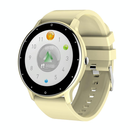 1.28 Inch Touch Screen Ip67 Waterproof Smart Watch Support Blood Pressure Monitoring / Sleep Monitoring / Heart Rate Monitoring - Gold