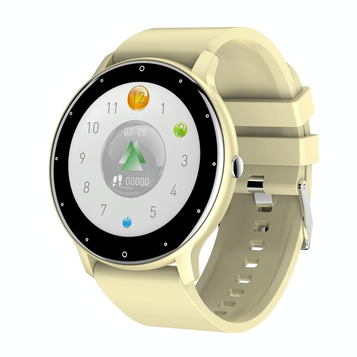 1.28 Inch Touch Screen Ip67 Waterproof Smart Watch Support Blood Pressure Monitoring / Sleep Monitoring / Heart Rate Monitoring - Gold