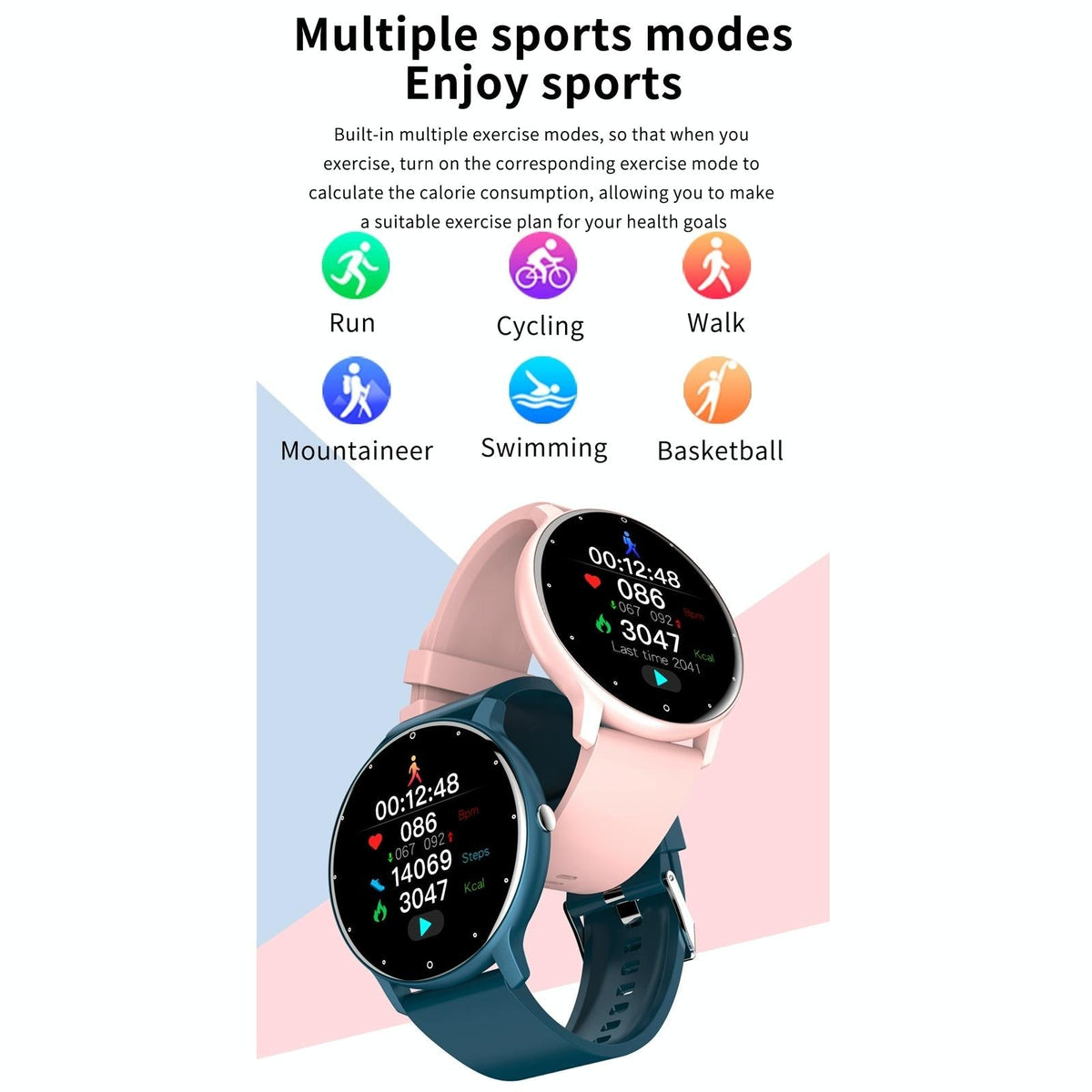 1.28 Inch Touch Screen Ip67 Waterproof Smart Watch Support Blood Pressure Monitoring / Sleep Monitoring / Heart Rate Monitoring - Gold
