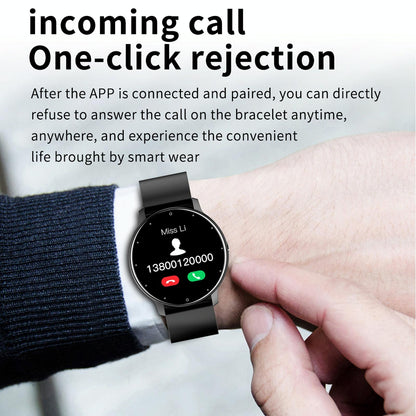 1.28 Inch Touch Screen Ip67 Waterproof Smart Watch Support Blood Pressure Monitoring / Sleep Monitoring / Heart Rate Monitoring - Gold
