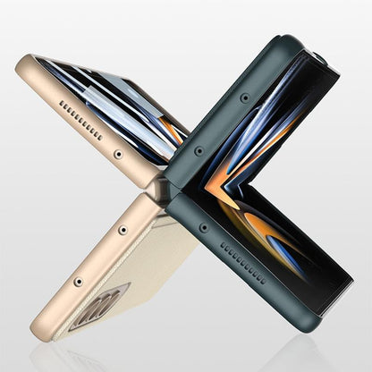 For Samsung Galaxy Z Fold4 5G Foldable Leather Case With Stand - Ultra Thin - Carbon Fiber