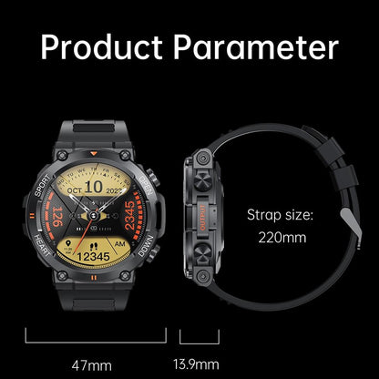 1.39 Inch Heart Rate / Blood Pressure / Blood Oxygen Monitoring Smart Calling Watch - Green