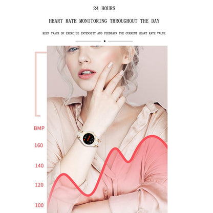Smart Bracelet With Touch Screen Heart Monitoring Voice Control And Cycle Reminder - Black