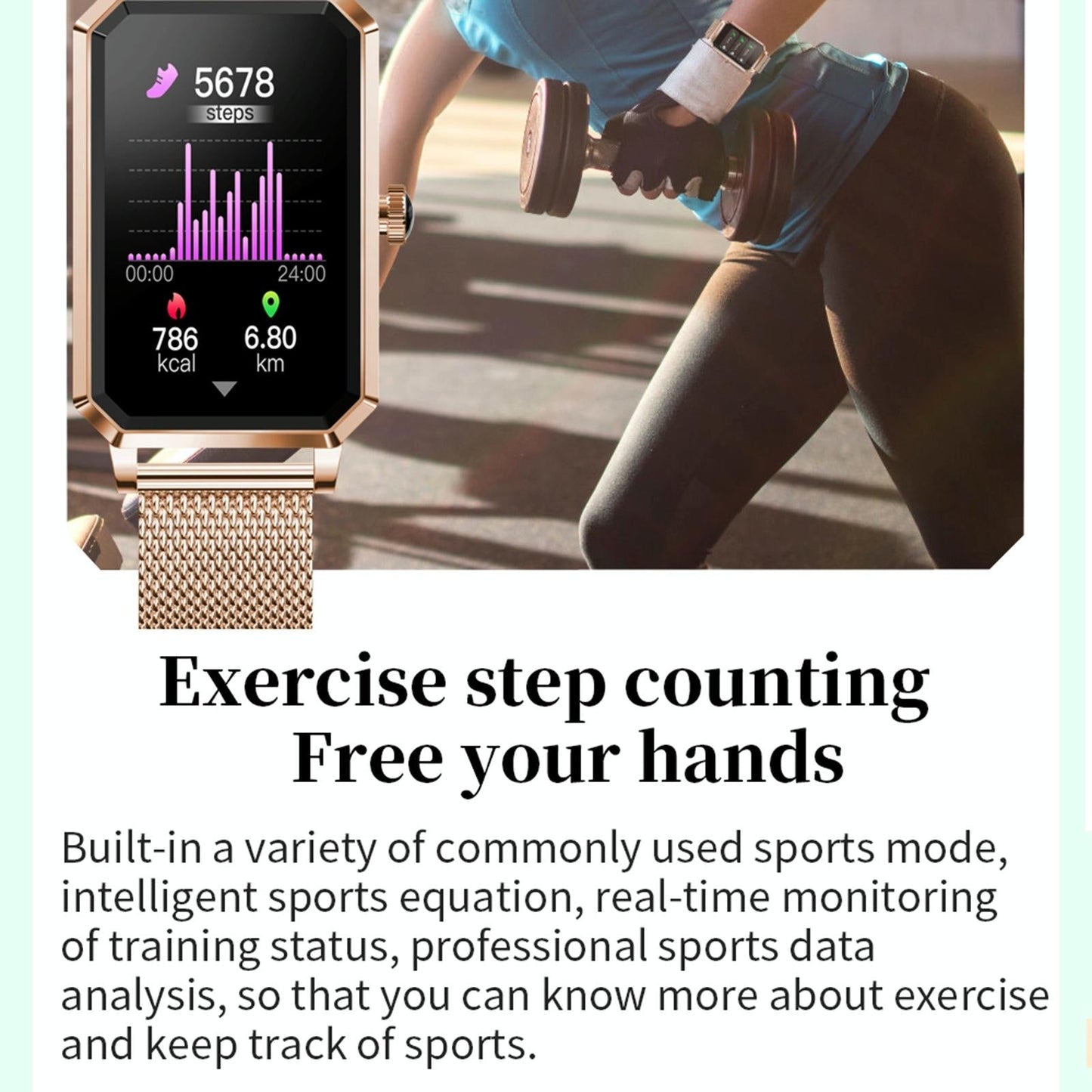 1.13 Inch Women's Smart Watch With Colour Screen & Health Tracking - Silver