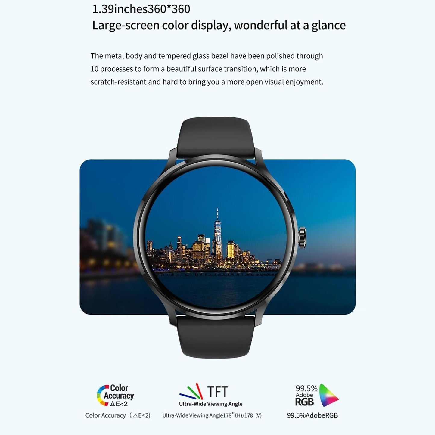 1.39 Inch Bt5.2 Smart Sport Watch Support Bluetooth Call / Sleep / Blood Oxygen / Temperature / Heart Rate / Blood Pressure Health Monitor - Grey
