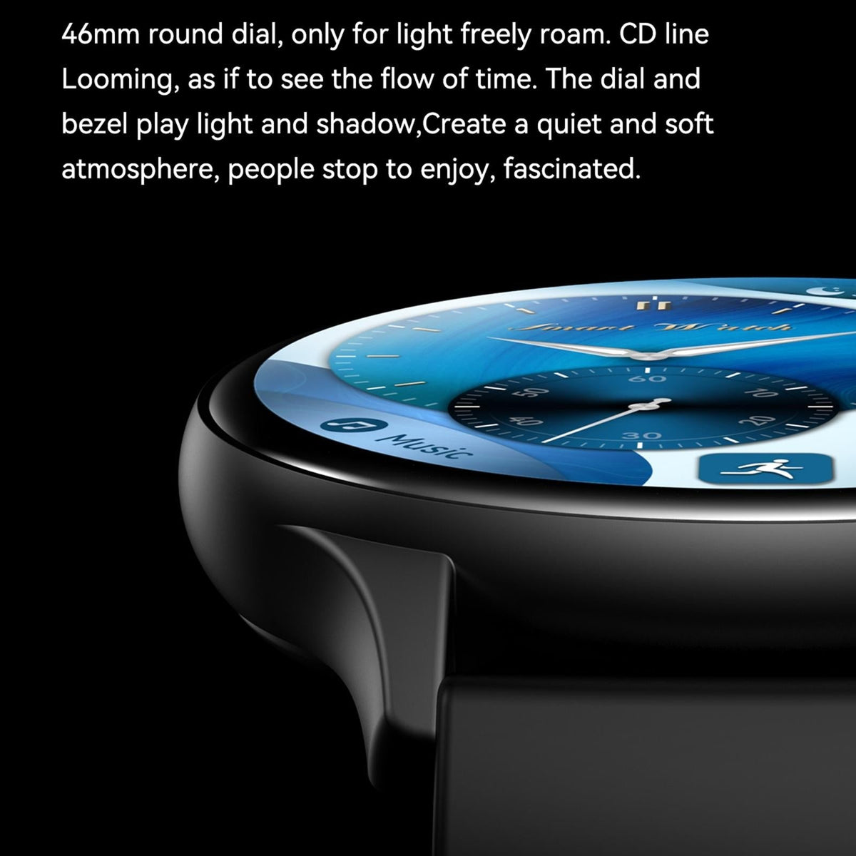 1.43 Inch Bt5.0 Ip67 Sport Smart Watch Support Bluetooth Call / Message Notification / Heart Rate / Blood Pressure Health Monitor - Gold