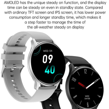 1.43 Inch Bt5.0 Ip67 Sport Smart Watch Support Bluetooth Call / Message Notification / Heart Rate / Blood Pressure Health Monitor - Gold