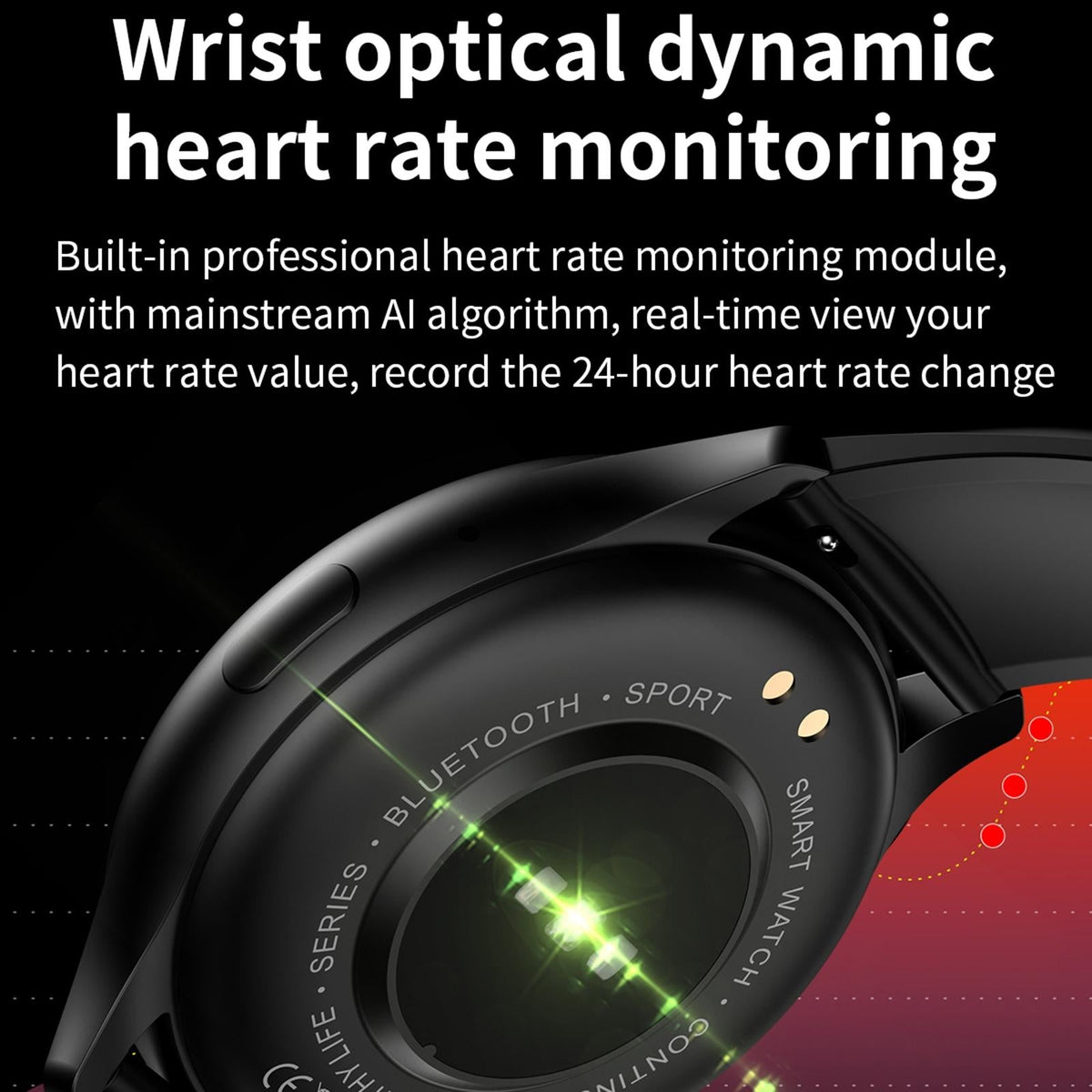 1.43 Inch Bt5.0 Ip67 Sport Smart Watch Support Bluetooth Call / Message Notification / Heart Rate / Blood Pressure Health Monitor - Gold