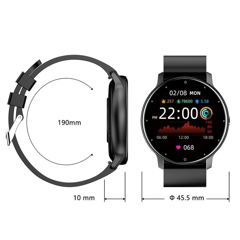 Smart Heart Rate Blood Pressure Oxygen Monitoring Sports Pedometer Wireless Bluetooth Watch - Pink