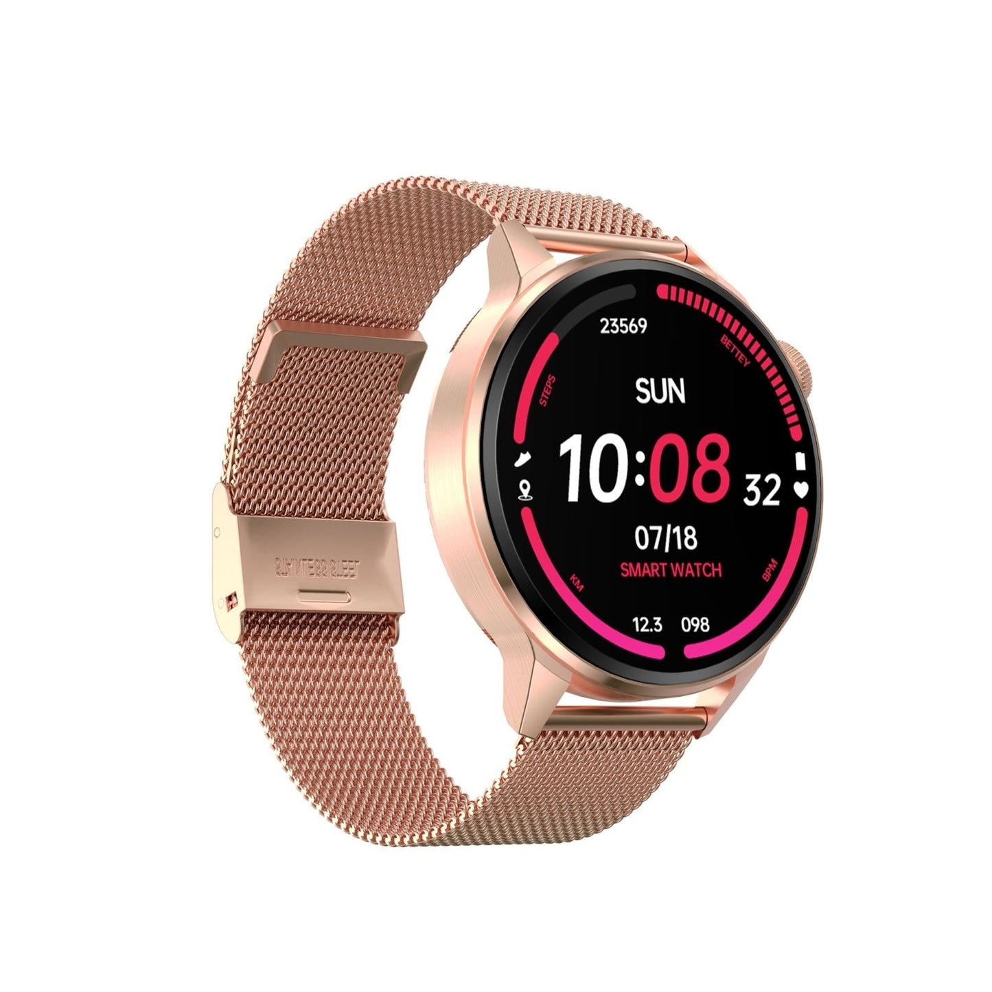 Steel Smart Watch With Colour Screen - Dt4 - Silver