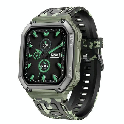 Waterproof Pedometer Sport Smart Watch Support Heart Rate / Blood Pressure Monitoring / Bt Calling - Coffee