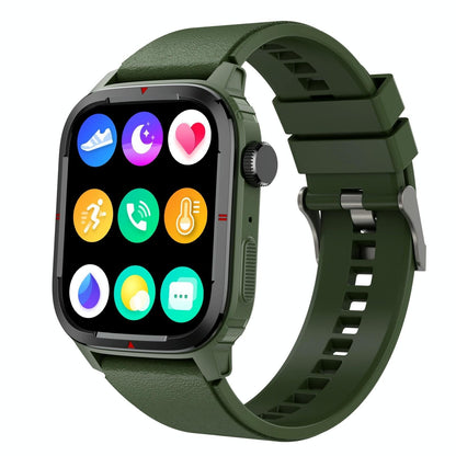 1.7 Inch Tft Hd Screen Smart Watch Support Bluetooth Calling / Blood Pressure Monitoring - Green