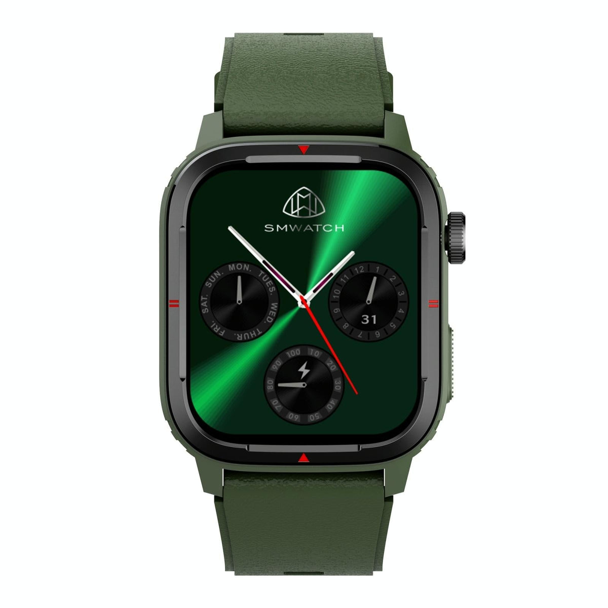 1.7 Inch Tft Hd Screen Smart Watch Support Bluetooth Calling / Blood Pressure Monitoring - Green