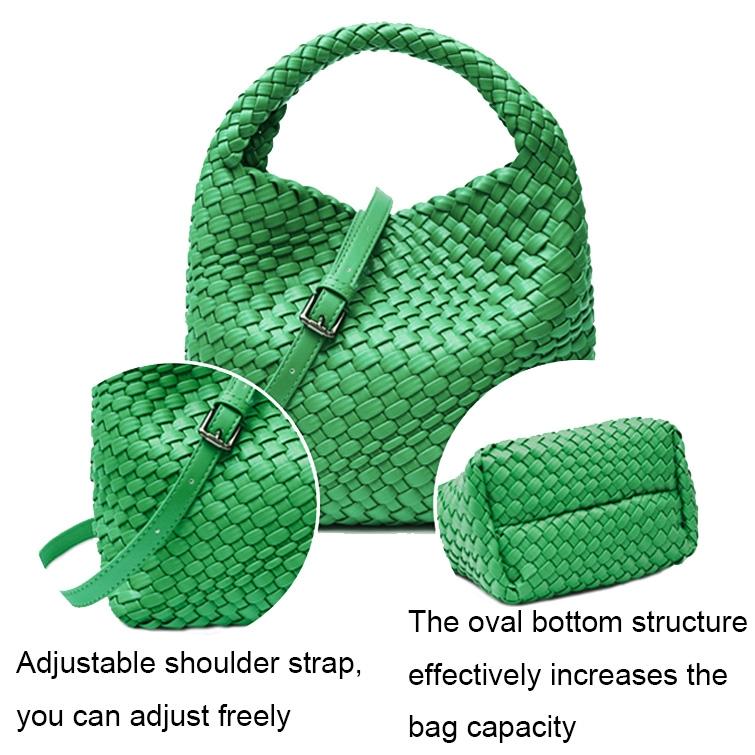 Apricot Hand Woven 2-in-1 Shoulder Bag - Milkshake White
