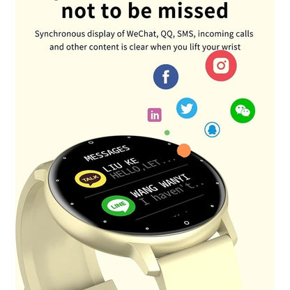 Smart Watch With Heart / Bp / Oxygen / Sleep Monitoring - Ip67 Waterproof - Yellow