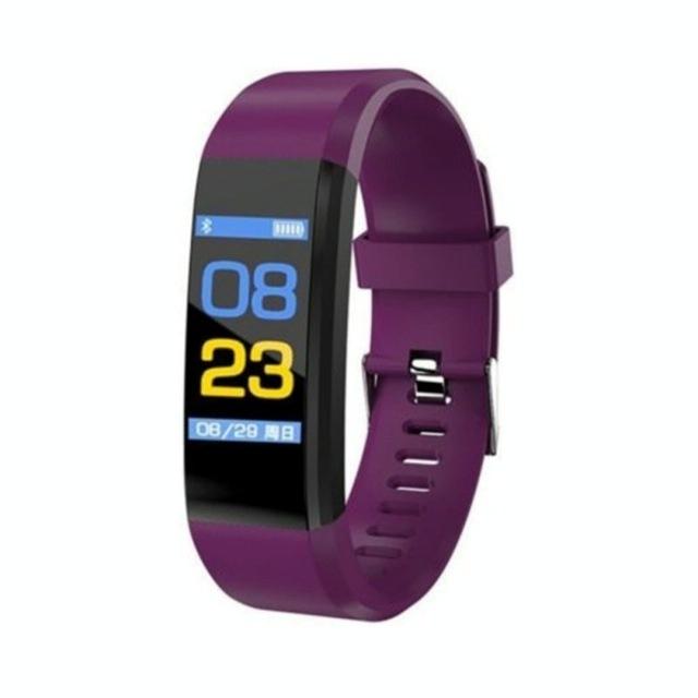 Smart Oled Fitness Tracker With Pedometer - Purple