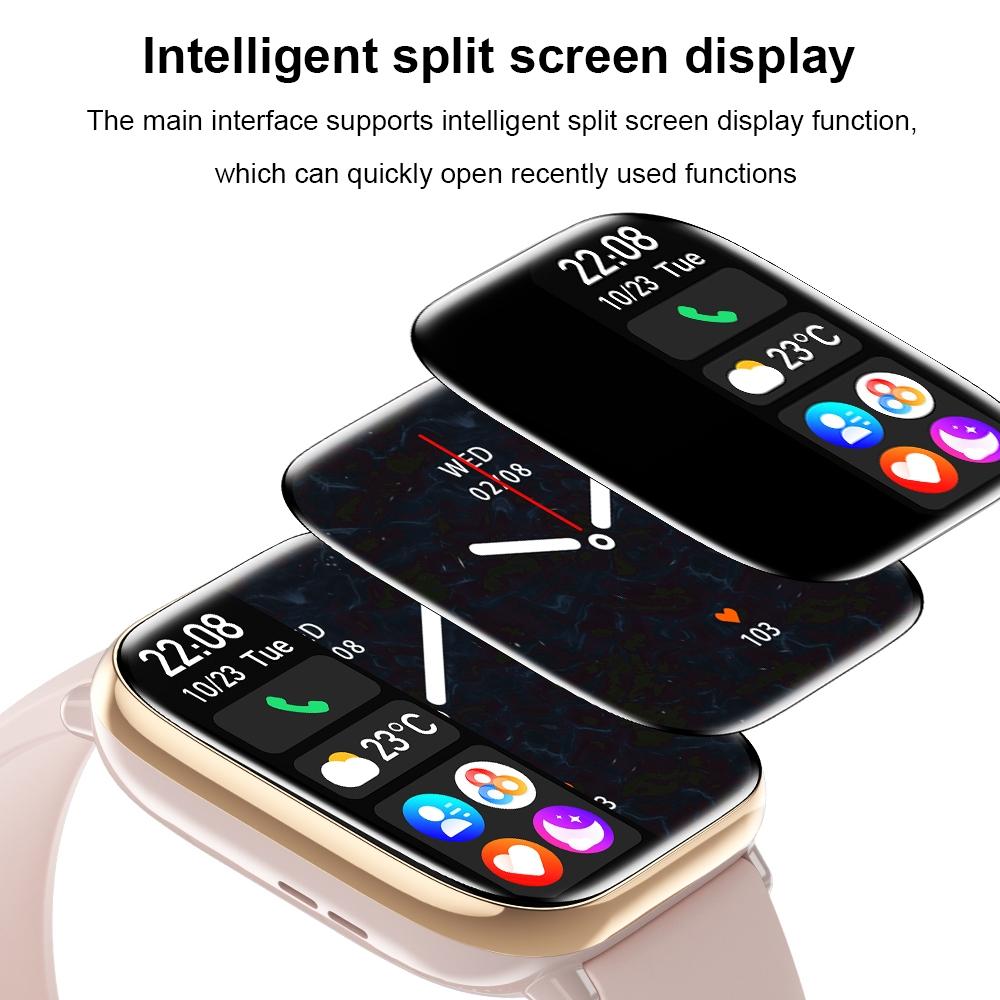 Waterproof Smart Watch With Blood Oxygen Monitoring - Ip68 - Purple