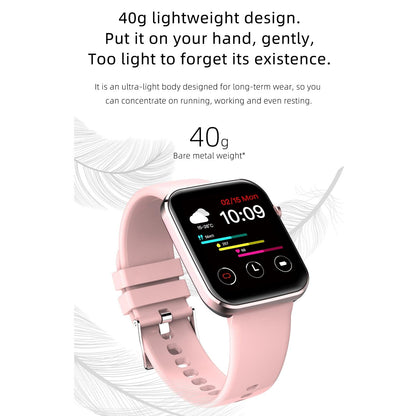 1.69 Inch Ip67 Waterproof Smart Watch With Touch Screen Health Monitoring - Rose Gold