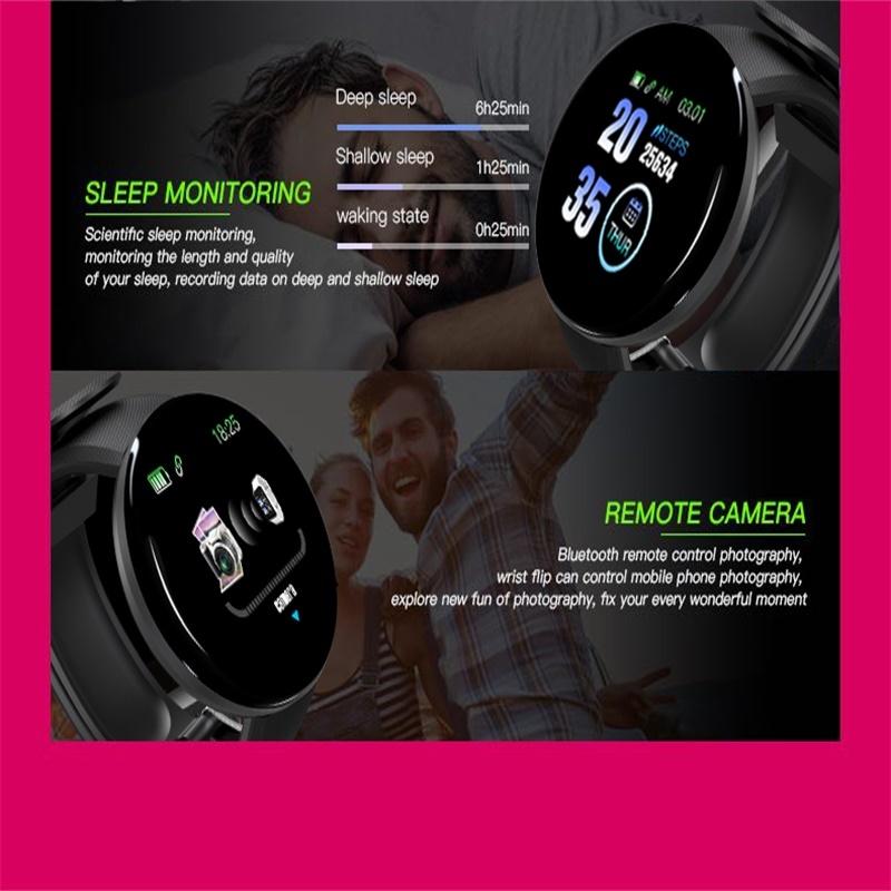 Smart Watch With Call Reminder And Health Monitoring - Waterproof - Purple