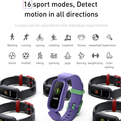 Smart Fitness Bracelet With Bluetooth Sleep Tracking - Purple