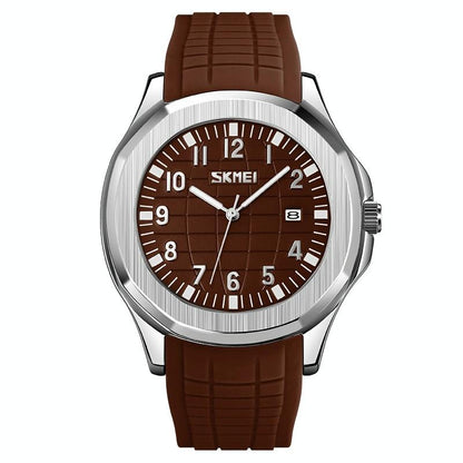 Waterproof Men Multifunctional Outdoor Watch - Black Belt White Noodles