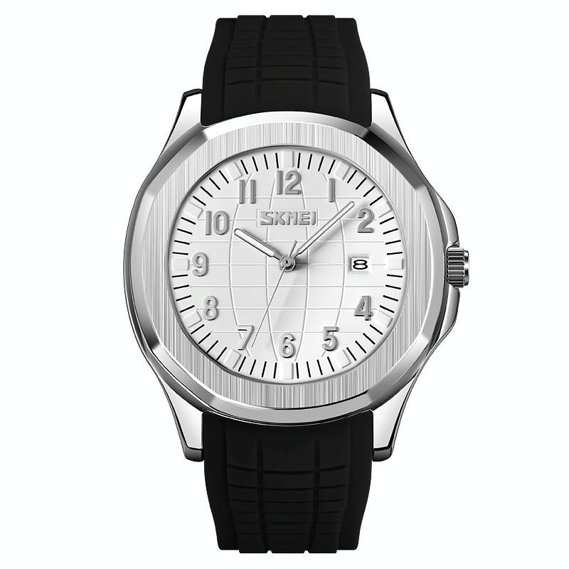 Waterproof Men Multifunctional Outdoor Watch - Black Belt White Noodles