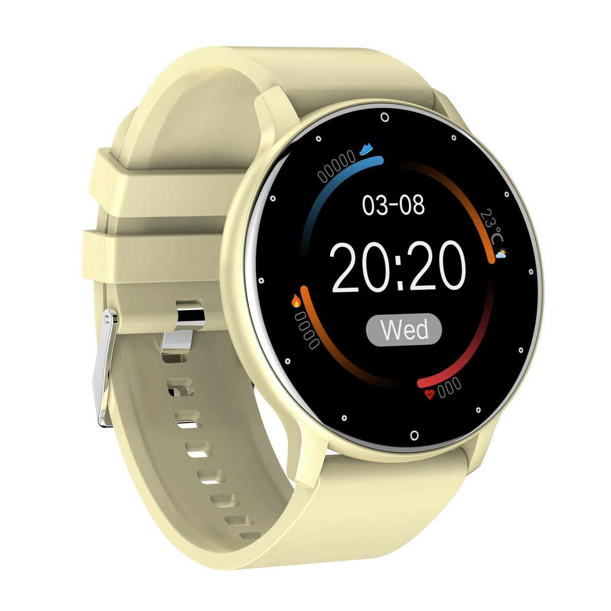 1.28 Inch Touch Screen Ip67 Waterproof Smart Watch Support Blood Pressure Monitoring / Sleep Monitoring / Heart Rate Monitoring - Rose Gold