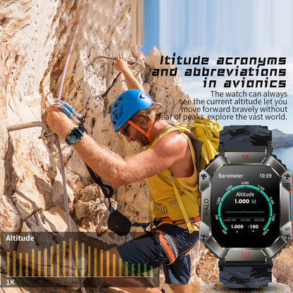 2.0 Inch Bt5.1 Ip67 Sport Smart Watch Support Bluetooth Call / Sleep / Blood Oxygen / Heart Rate / Blood Pressure Health Monitor - Black