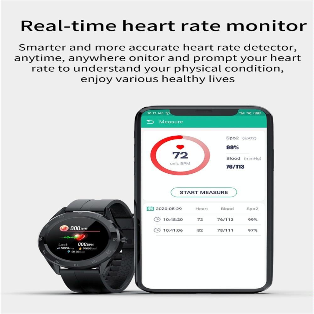 Waterproof Smart Watch With Heart Rate And Sleep Monitoring - Ip68 - Gold